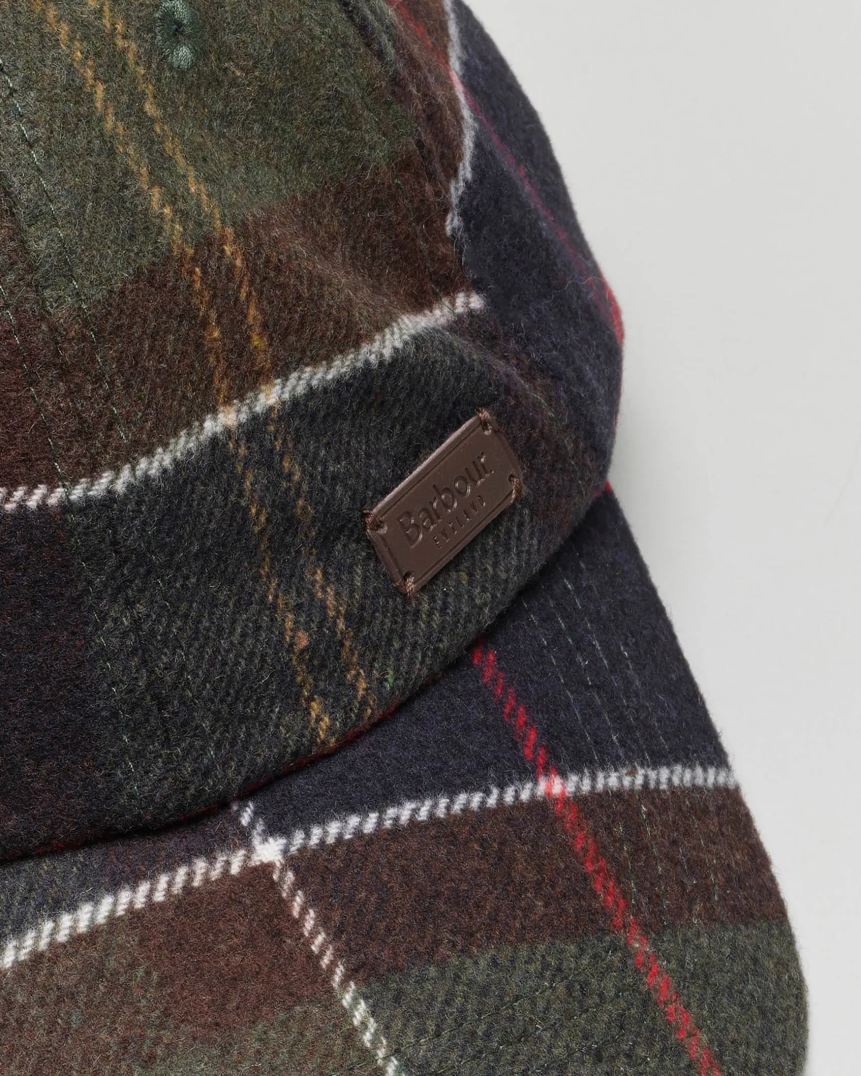 Berretto baseball Barbour in lana tartan check