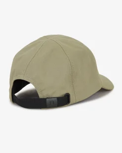 Berretto baseball Fred Perry kaki in twill di puro cotone con scritta logo ricamata