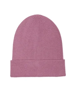 Berretto con risvolto Kids Only rosa antico a costine