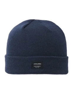 Berretto Jack & Jones blu in maglia a costine
