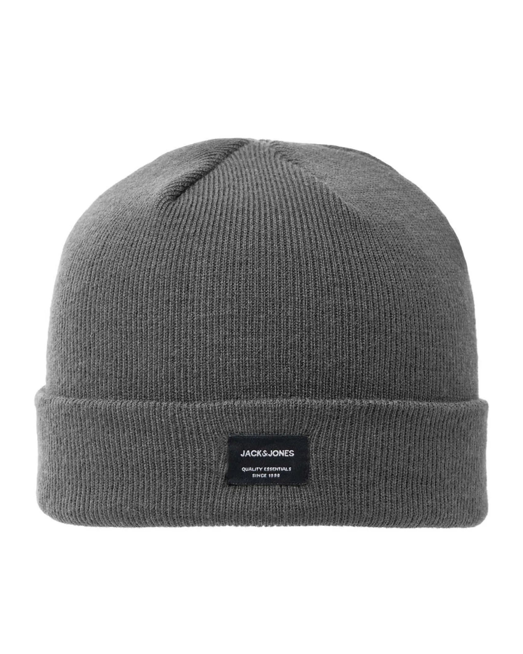 Berretto Jack & Jones grigio in maglia a costine