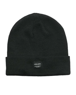 Berretto Jack & Jones nero in maglia a costine