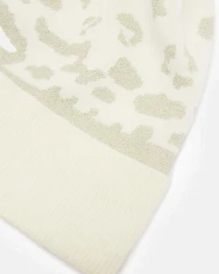Berretto Liu Jo Sport animalier in maglia con dettagli in rilievo
