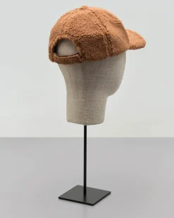 Berretto MC2 Saint Barth baseball color cammello in tessuto teddy