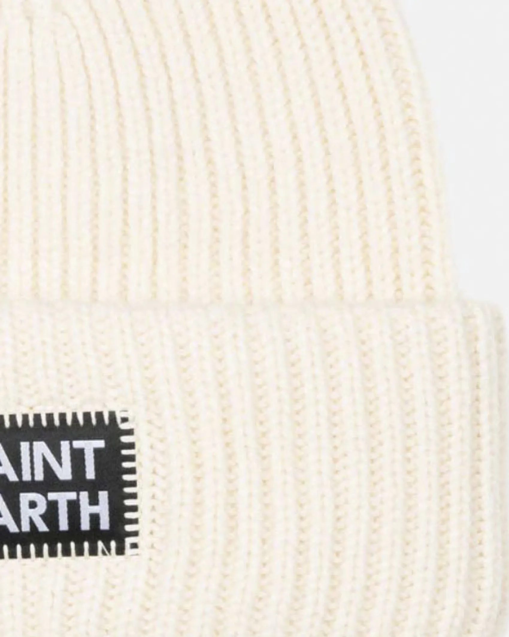 Berretto MC2 Saint Barth bianco in maglia a coste