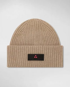 Berretto Peuterey beige in misto viscosa lana e cachemire