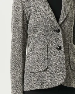 Blazer a due bottoni in misto cotone Emme Marella in tessuto spinato di misto cotone con scollo a rever