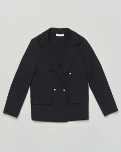 Blazer Elsy nero con retro plisettato