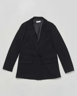 Blazer Elsy nero con strass all over
