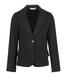 Blazer Elsy nero punto milano monopetto