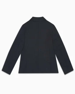 Blazer Emporio Armani blu punto milano monopetto