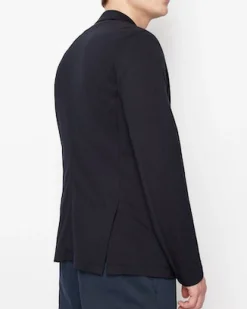 Blazer Jack & Jones blu in jersey stretch con chiusura a due bottoni