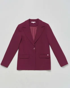Blazer Kocca bordeaux in cady monopetto