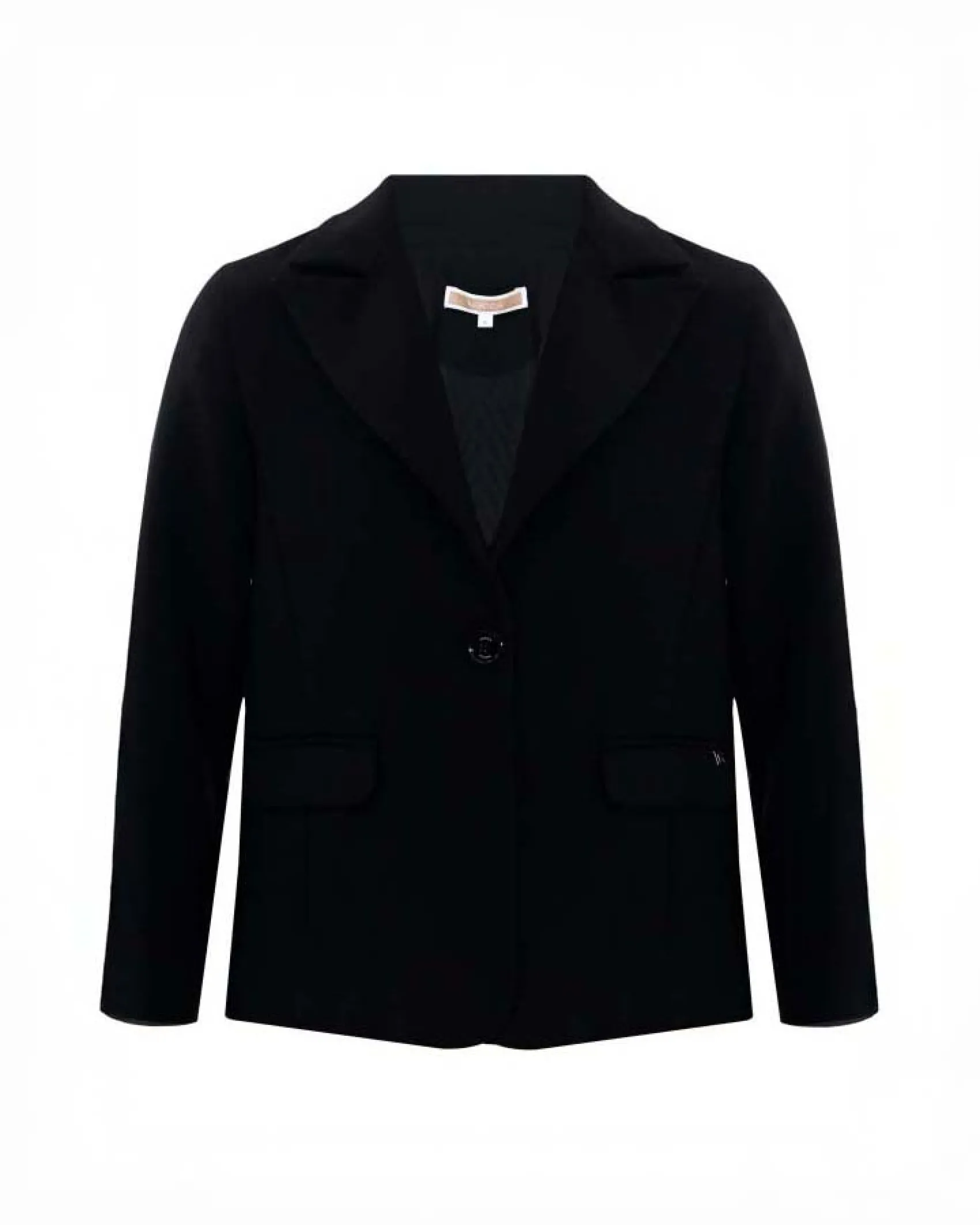 Blazer Kocca nero in cady monopetto
