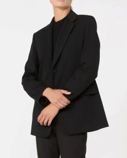 Blazer nero Weekend over in jersey in lyocell e cotone