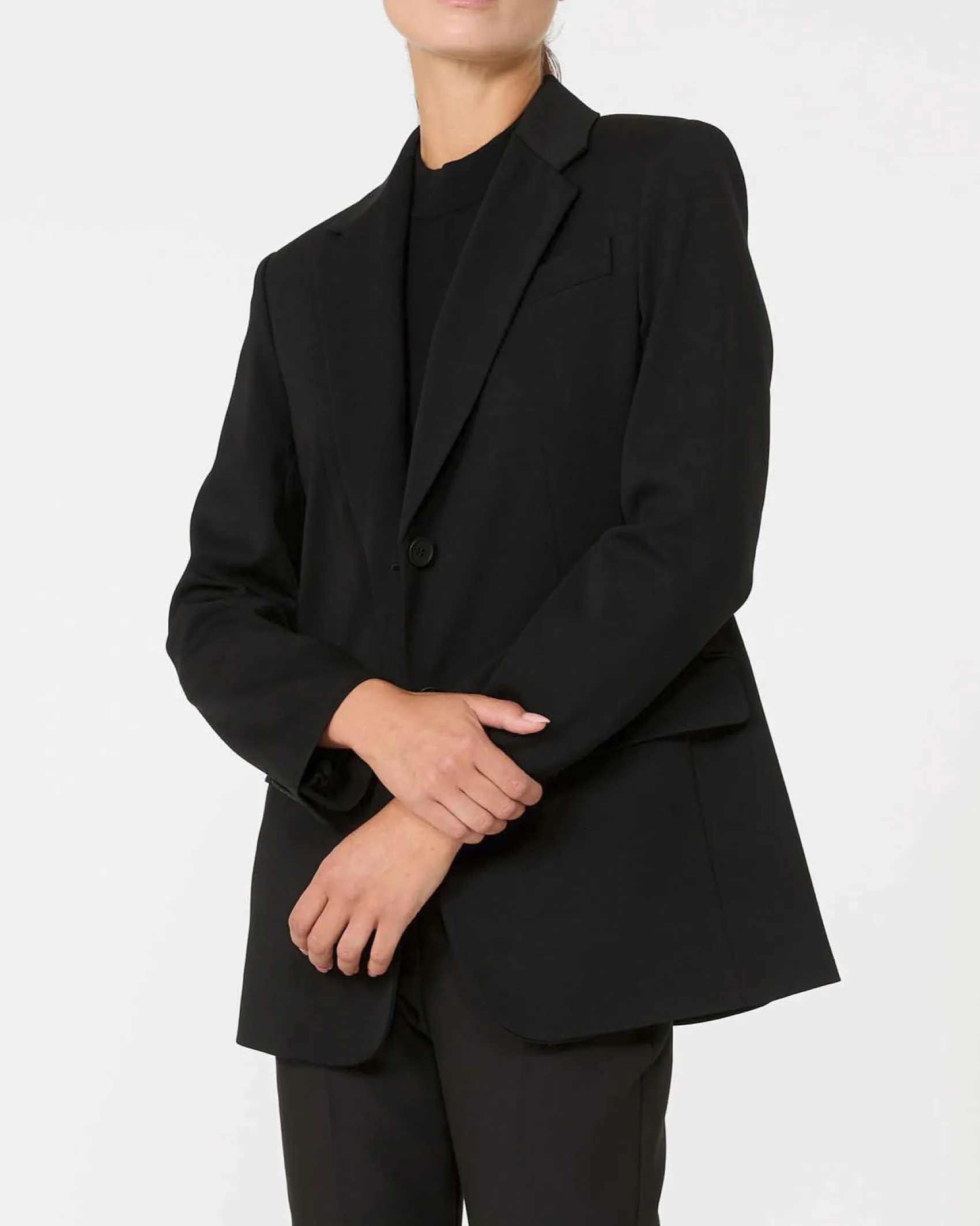 Blazer nero Weekend over in jersey in lyocell e cotone