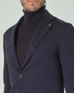 Blazer Paul Baker blu in jersey di viscosa stretch