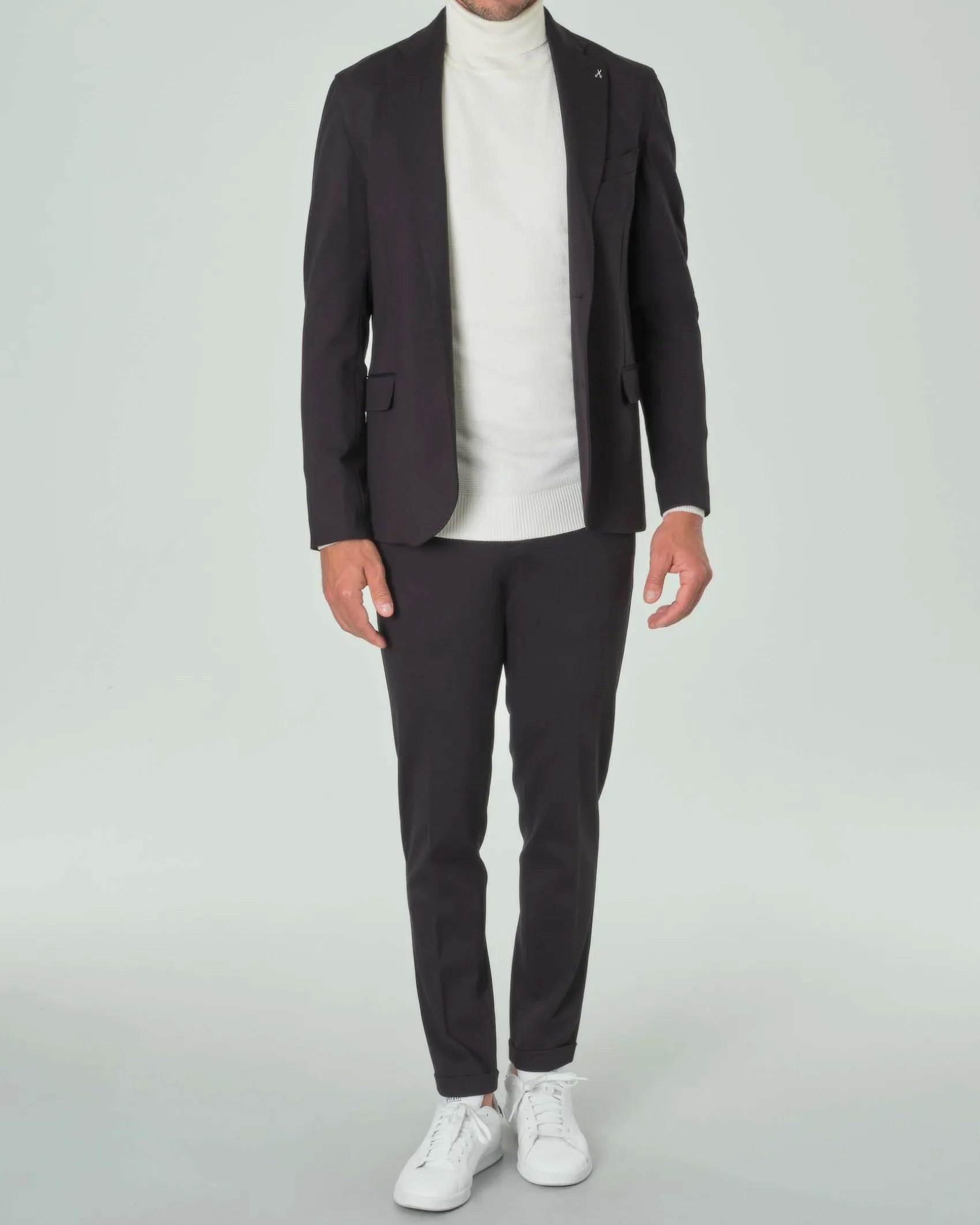 Blazer Paul Baker nero in jersey di viscosa stretch