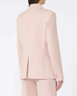 Blazer rosa cipria monopetto Weekend Max Mara in pura lana vergine