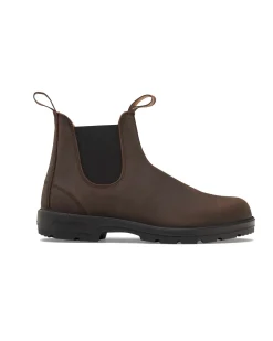 Blundstone testa di moro 2340 in pelle liscia effetto invecchiato con elastico nero