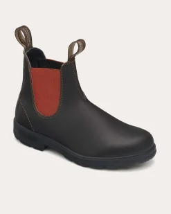 Blundstone testa di moro scuro 1918 in pelle liscia con elastico color coccio