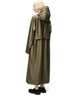 Bold Longest Jacket verde militare oversize con cappuccio e coulisse inserite sui fianchi