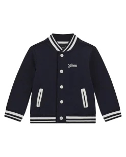 Bomber college blu Guess con profili bianchi