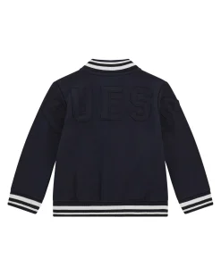 Bomber college blu Guess con profili bianchi