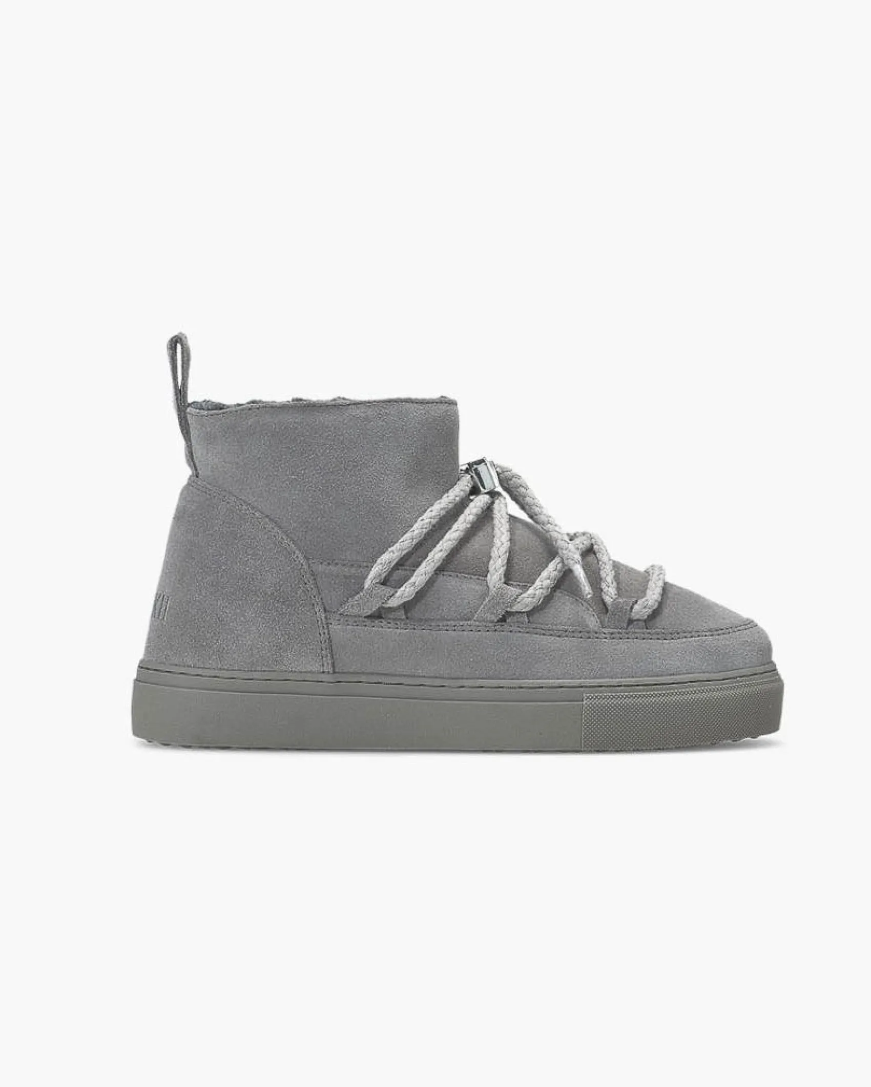 Boot Classic Sneaker Low grigio in pelle scamociata e interno in montone