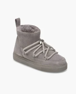 Boot Classic Sneaker Low grigio in pelle scamociata e interno in montone