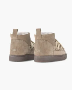 Boot Classic Sneaker Low beige in pelle scamociata e interno in montone