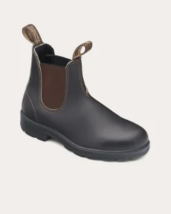 Boots color testa di moro modello 500 in pelle liscia con elastici laterali marroni