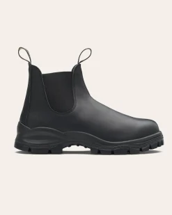 Boots neri modello 2240 in pelle liscia con suola alta in gomma