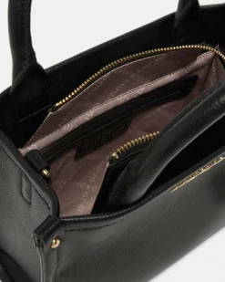 Borsa a mano Liu Jo Accessories nera in similpelle con logo in rilievo