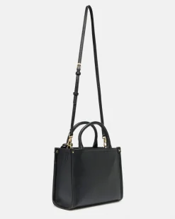 Borsa a mano Liu Jo Accessories nera in similpelle con logo in rilievo