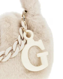 Borsa a sacchetto Guess in ecopelliccia beige