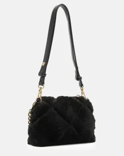 Borsa a spalla Liu Jo Accessories nera pelliccia sintetica matelassé