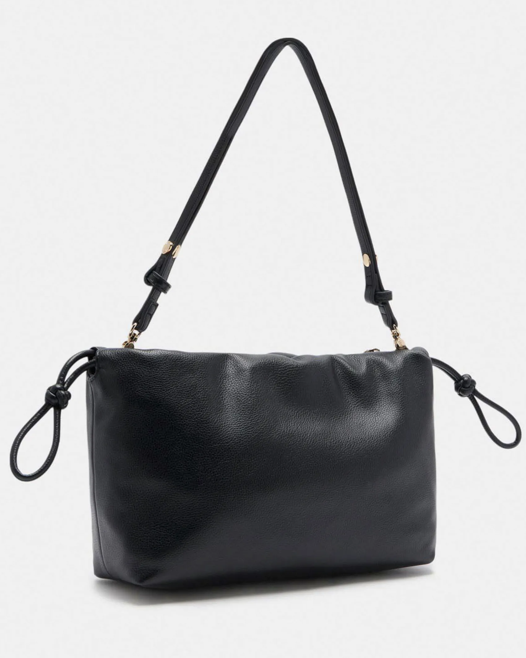 Borsa a spalla Liu Jo Accessories nera effetto bottalato con catena