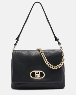 Borsa a spalla Liu Jo Accessories nera con catena in rilievo