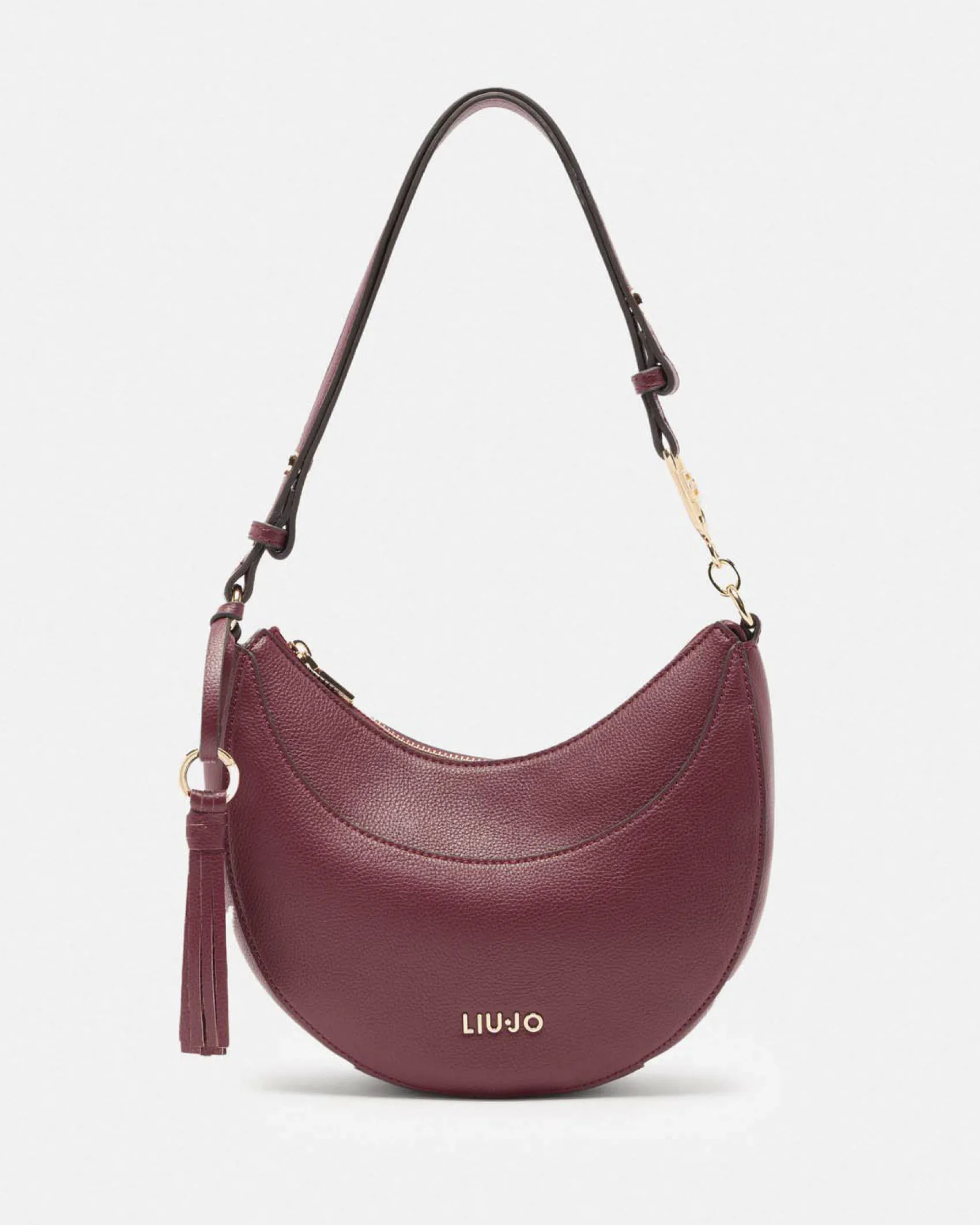 Borsa a spalla Liu Jo Accessories bordeaux in similpelle martellata