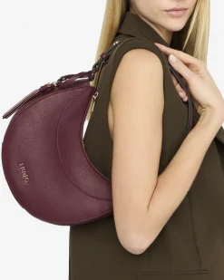 Borsa a spalla Liu Jo Accessories bordeaux in similpelle martellata