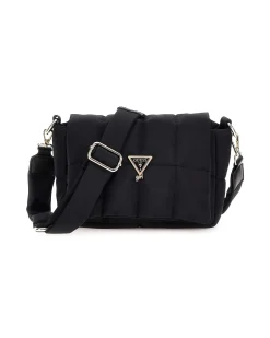 Borsa a tracolla Guess nera in nylon trapuntata