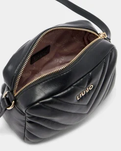 Borsa a tracolla Liu Jo Accessories nera con motivo in rilievo