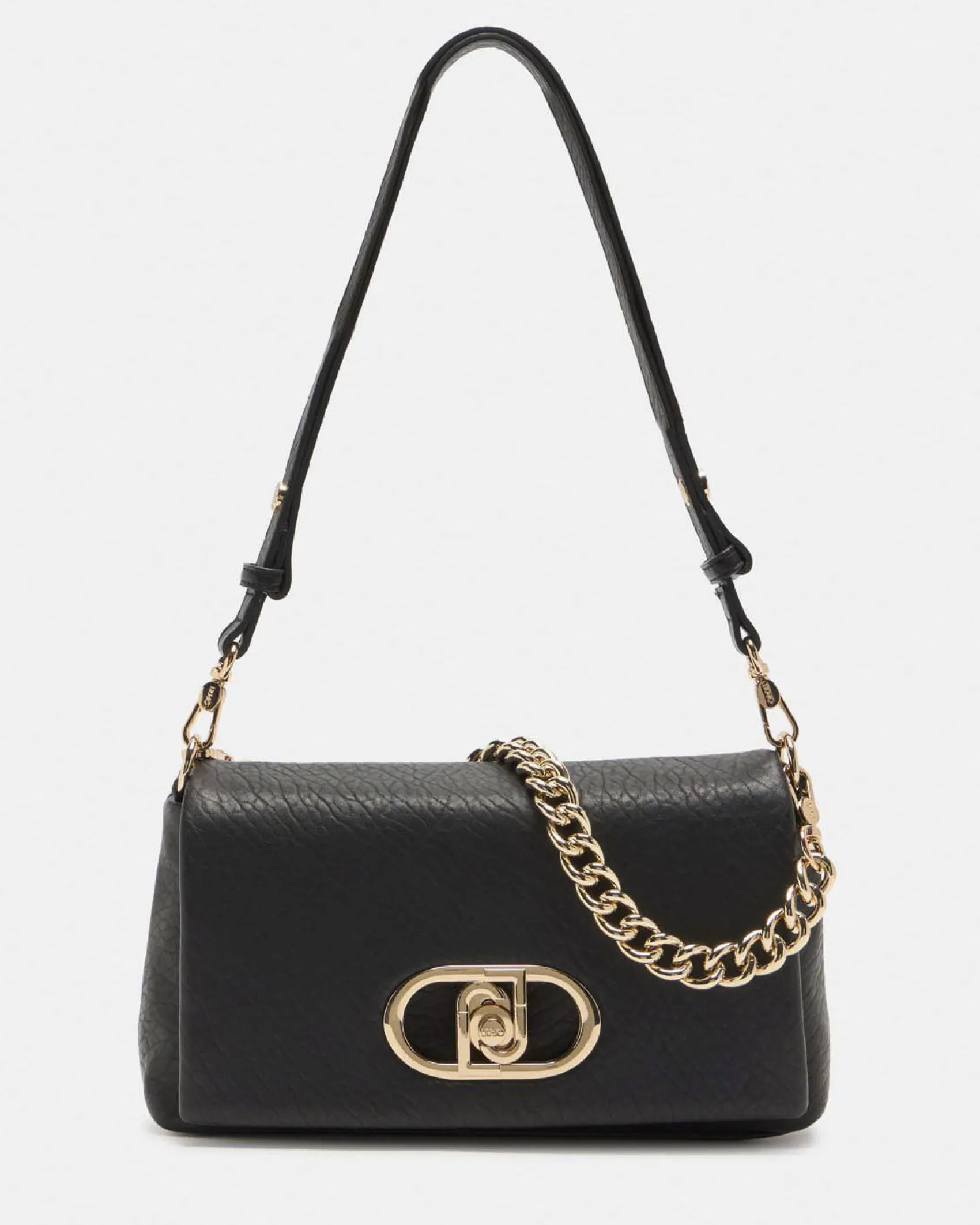 Borsa a tracolla Liu Jo Accessories nera in similpelle martellata