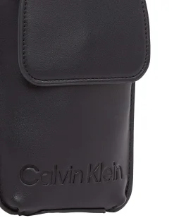 Borsa Calvin Klein nera porta cellulare in ecopelle