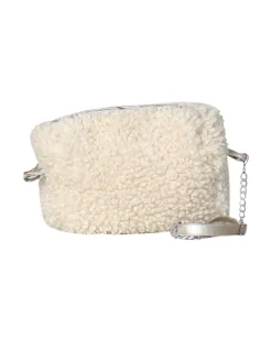 Borsa Kocca bianca teddy con tracolla a catena