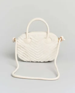 Borsa Mayoral avorio in ecopelliccia con tracolla