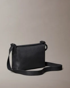 Borsa messenger a tracolla Calvin Klein Jeans nera in similpelle martellata