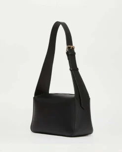 Borsa nera Emme Marella in similpelle dalla forma squadrata con spallaccio fisso