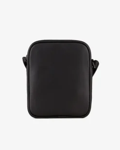 Borsa reporter Armani Exchange nera in similpelle martellata